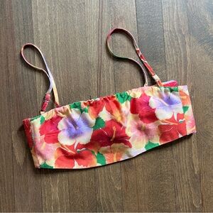 Mixed by Nasrin Hibiscus Cropped Top